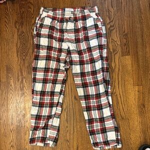 Old Navy Red and White Plaid Pants